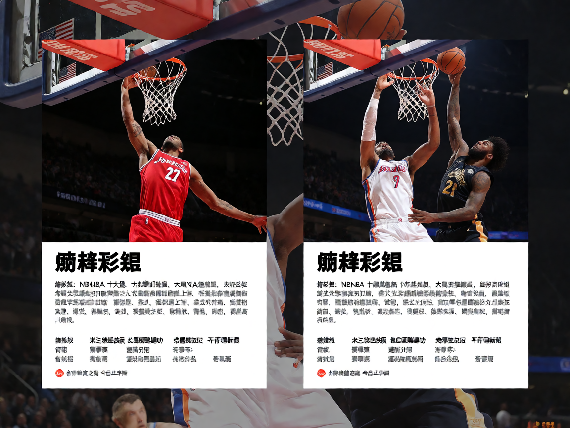 NBA比赛中球员精彩扣篮瞬间