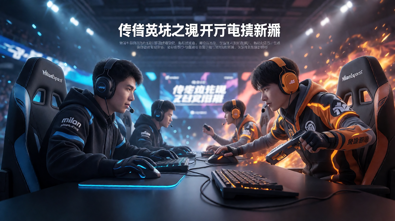 米兰电竞赛事现场，专业电竞比赛场馆与激烈对抗场景